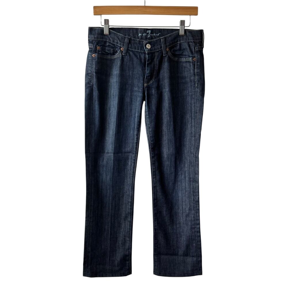 Seven for All Mankind Jeans Women 28 Blue Dark Wash Straight Boho Western